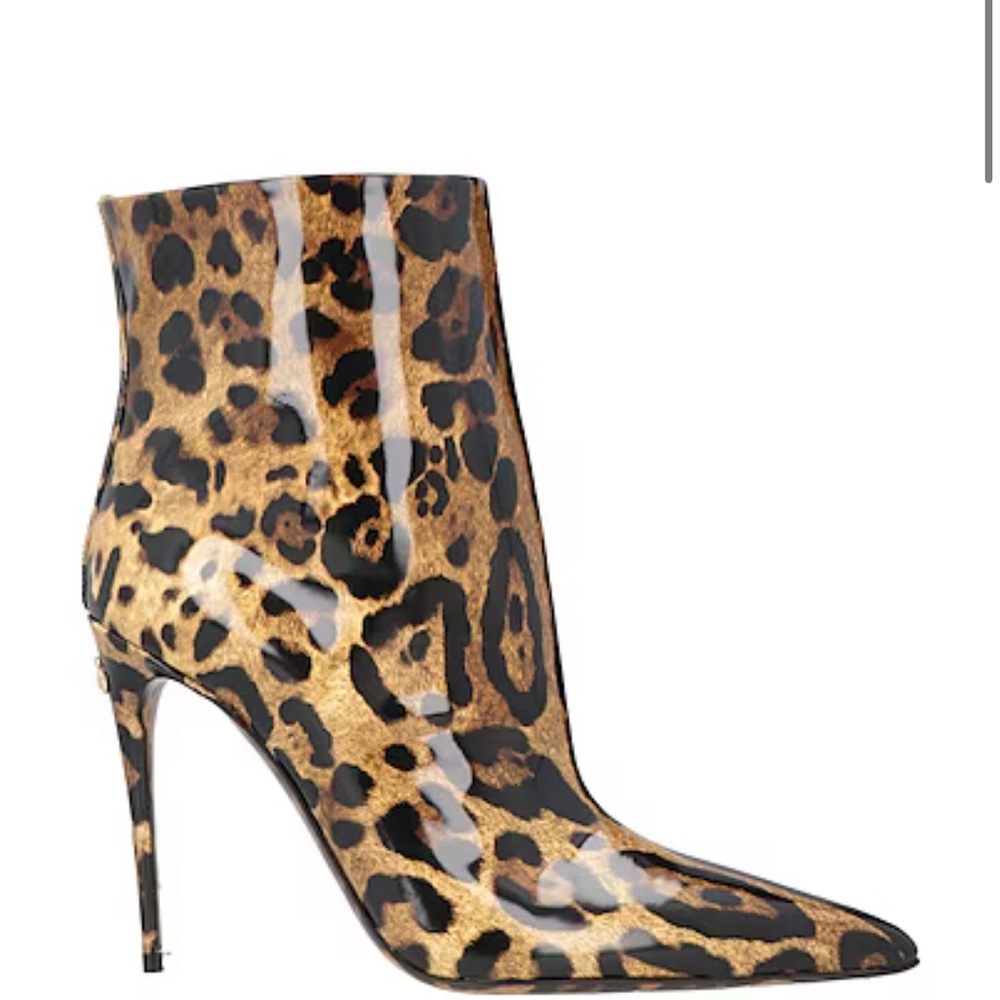 Dolce & Gabbana Leopard Print Heeled Boots